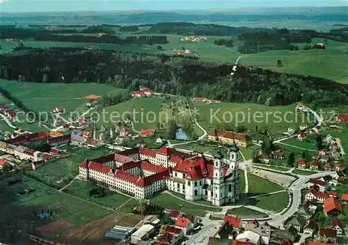 AK / Ansichtskarte Ottobeuren Fliegeraufnahmef Basilika Benediktinerabtei Ottobeuren