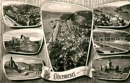 AK / Ansichtskarte Oberwesel_Rhein Panorama Rheintal Schloss Wernerkapelle Oberwesel Rhein