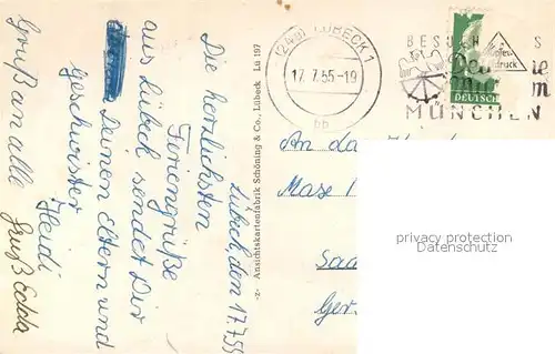 AK / Ansichtskarte Luebeck Hauptbahnhof Hansestadt Luebeck