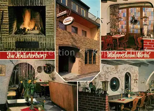 AK / Ansichtskarte Walporzheim Weinhaus Im Kraeuterberg Altdeutsche Weinstube Kamin Walporzheim