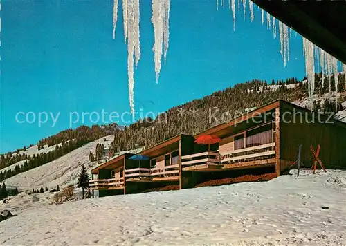 AK / Ansichtskarte Balderschwang Alpchalets Hotel Wintersportplatz Allgaeuer Alpen Eiszapfen Balderschwang