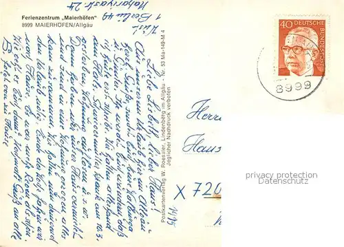 AK / Ansichtskarte Maierhoefen_Allgaeu Ferienzentrum Bungalows Kegelbahn Hallenbad Maierhoefen Allgaeu