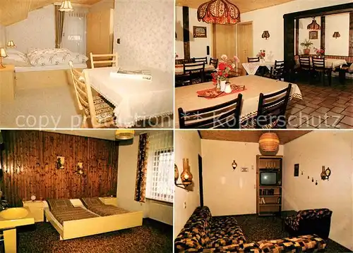 AK / Ansichtskarte Silberstein_Geroldsgruen Pension Kainer im Frankenwald Gaststube Fremdenzimmer Silberstein_Geroldsgruen