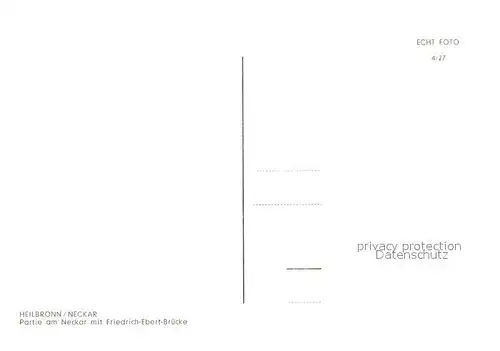 AK / Ansichtskarte Heilbronn_Neckar Partie am Neckar mit Friedrich Ebert Bruecke Heilbronn Neckar