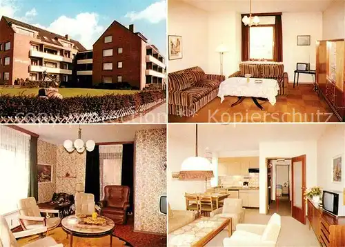 AK / Ansichtskarte Buesum_Nordseebad Pension Achtern Diek Ferienappartments Buesum_Nordseebad