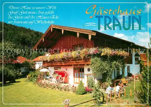 AK / Ansichtskarte Hammer_Siegsdorf Gaestehaus Traun Garten Hammer Siegsdorf