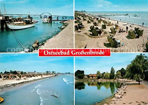 AK / Ansichtskarte Grossenbrode_Ostseebad Hafen Strand Grossenbrode_Ostseebad