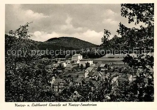 AK / Ansichtskarte Laasphe Panorama Luftkurort mit Kneipp Sanatorium Laasphe