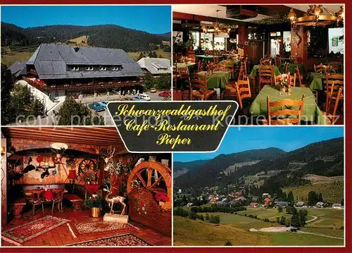 AK / Ansichtskarte Menzenschwand Schwarzwald Gasthof Cafe Restaurant Pieper Landschaftspanorama Menzenschwand