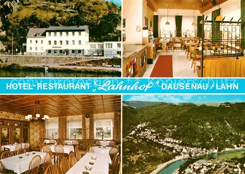 AK / Ansichtskarte Dausenau Hotel Restaurant Lahnhof Lahntal Fliegeraufnahme Dausenau