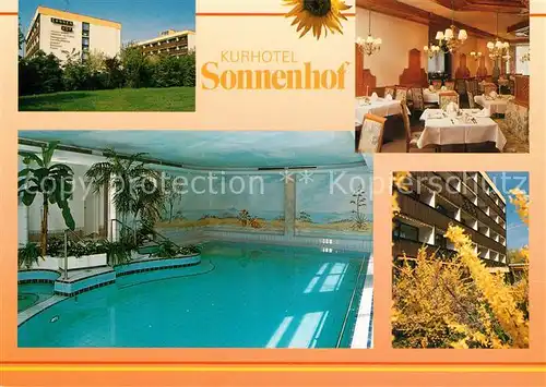 AK / Ansichtskarte Bad_Fuessing Kurhotel Sonnenhof Restaurant Hallenbad Bad_Fuessing