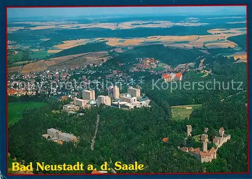 AK / Ansichtskarte Bad_Neustadt Rhoen Klinikum und die Salzburg Fliegeraufnahme Bad_Neustadt