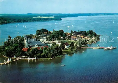 AK / Ansichtskarte Fraueninsel_Chiemsee Kloster Frauenwoerth Fliegeraufnahme Fraueninsel Chiemsee