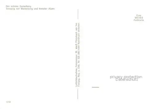 AK / Ansichtskarte Toerwang mit Weikersing und Inntaler Alpen Fliegeraufnahme Toerwang