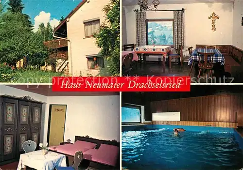AK / Ansichtskarte Drachselsried Gaestehaus Pension Haus Neumaier Hallenbad Drachselsried