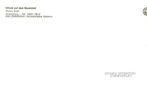 AK / Ansichtskarte Zarnekau Urlaub auf dem Bauernhof Holsteinische Schweiz Zarnekau