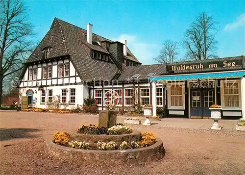 AK / Ansichtskarte Aumuehle_Lauenburg Hotel Waldesruh am See Muehlenteich Aumuehle_Lauenburg