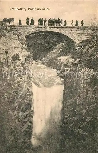 AK / Ansichtskarte Trollhaettan Polhems Sluss Wasserfall Trollhaettan