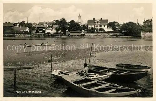 AK / Ansichtskarte Stenungsund Panorama Bootsanlegestelle Stenungsund