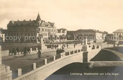 AK / Ansichtskarte Lidkoping Stadshotellet Lilla torget Lidkoping