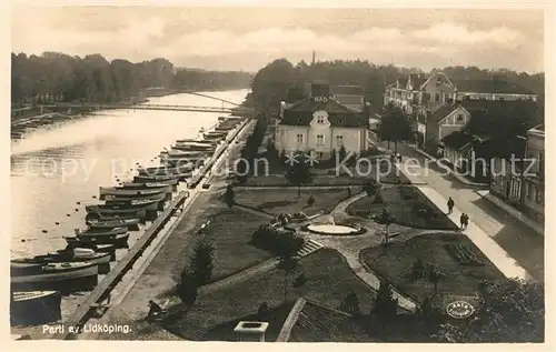 AK / Ansichtskarte Lidkoping Park Hafen Lidkoping