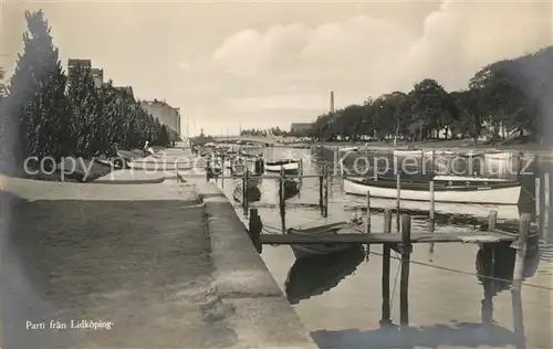 AK / Ansichtskarte Lidkoeping Bootsanlegestelle Lidkoeping