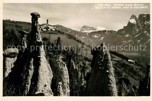 AK / Ansichtskarte Renon_Ritten Guglie di Terra verso le Dolomiti Renon Ritten