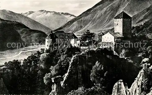 AK / Ansichtskarte Meran_Merano Schloss Tirol mit Ortler Meran Merano
