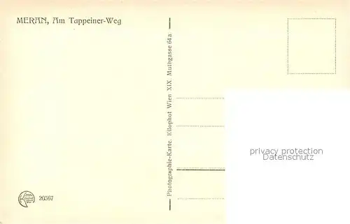 AK / Ansichtskarte Meran_Merano Am Tappeiner Weg Meran Merano