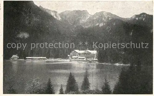 AK / Ansichtskarte Villabassa_Niederdorf Hotel Lago di Braies Villabassa_Niederdorf