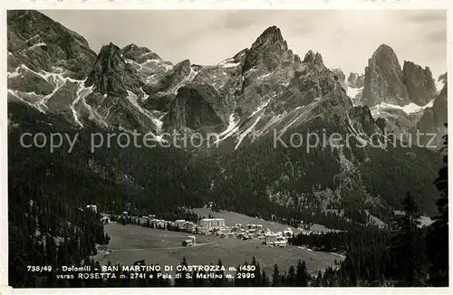 AK / Ansichtskarte San_Martino_di_Castrozza verso Rosetta e Paladi San Martino San_Martino_di_Castrozza