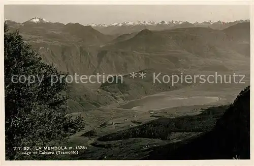 AK / Ansichtskarte La_Mendola_Bolzano Lago di Caldero La_Mendola_Bolzano
