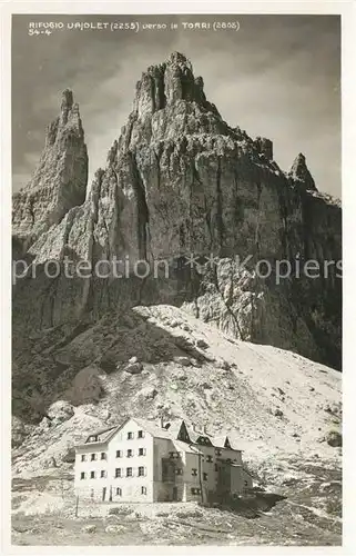 AK / Ansichtskarte Rifugio_Vajolet verso le Torri Rifugio_Vajolet