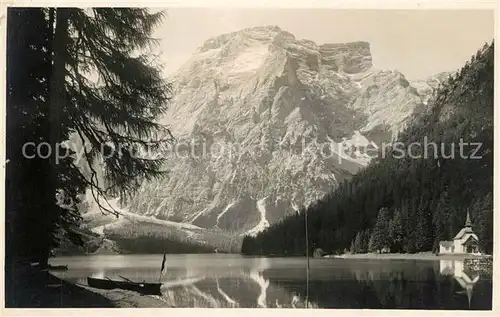 AK / Ansichtskarte Braies_Vecchia Gruppo delle Dolomiti Lago di Braies Braies Vecchia