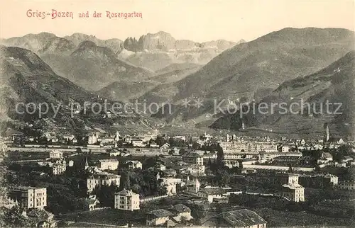 AK / Ansichtskarte Bozen_Gries mit Rosengarten Bozen Gries