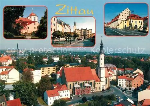 AK / Ansichtskarte Zittau Fleischerbastei Markt Rathaus Salzhaus Klosterkirche  Zittau