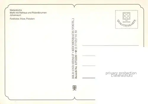 AK / Ansichtskarte Zittau Weberkirche Markt Rathaus Rolandbrunnen Johanneum  Zittau