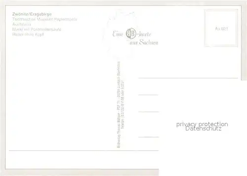 AK / Ansichtskarte Zwoenitz Austelvilla Technisches Museum Papiermuehle Markt  Zwoenitz