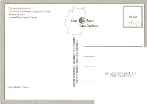 AK / Ansichtskarte Zwickau_Sachsen Georgengymnasium Hotel und Wohnhaus Leipziger Strasse  Zwickau Sachsen