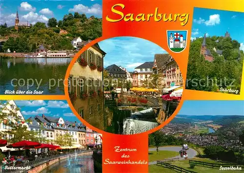 AK / Ansichtskarte Saarburg_Saar Buttermarkt Sessellift Saarburg Saarburg Saar