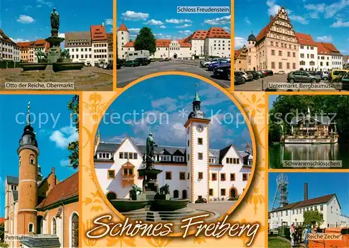 AK / Ansichtskarte Freiberg_Sachsen Schloss Freudenstein Bergbaumuseum Reiche Zeche   Freiberg Sachsen