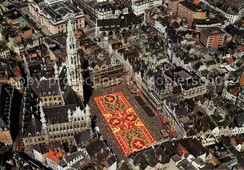 AK / Ansichtskarte Brussels Grand Place Tapis de Fleurs Fliegeraufnahme Brussels
