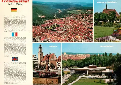 AK / Ansichtskarte Freudenstadt Fliegeraufnahme Kurmittelhaus Rathaus Stadthaus Freudenstadt