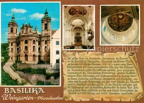 AK / Ansichtskarte Weingarten_Wuerttemberg Basilika  Weingarten Wuerttemberg
