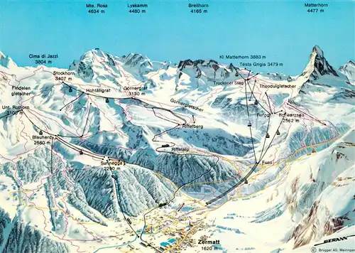 AK / Ansichtskarte Zermatt_VS Skizirkus  Zermatt_VS