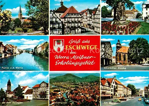 AK / Ansichtskarte Eschwege Fliegeraufnahme Markt Altes Rathaus  Eschwege