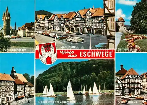 AK / Ansichtskarte Eschwege Marktplatz Fachwerkhaeuser Duenzebacher Tor  Eschwege