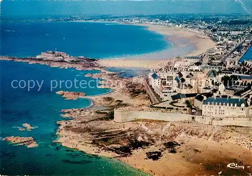 AK / Ansichtskarte Saint Malo_Ille et Vilaine_Bretagne Fliegeraufnahme Bastion Hollande Plage Bonsecours  Saint Malo_Ille et Vilaine