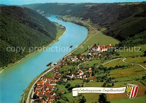 AK / Ansichtskarte Engelhartszell_Donau_Oberoesterreich Fliegeraufnahme Kloster Engelszell  Engelhartszell_Donau