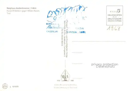 AK / Ansichtskarte Kufstein_Tirol Berghaus Aschenbrenner Kufstein_Tirol